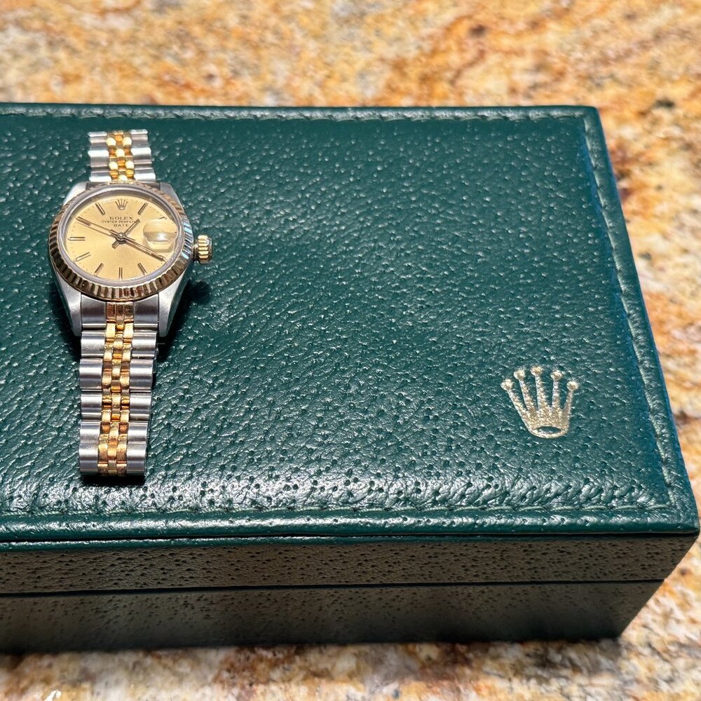 Lady's Rolex Oyster DateJust watch stainless steel and gold